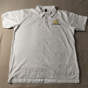 as Color White Polo Shirt for Men, Golf Logo Augusta National Golf Shop, XL.